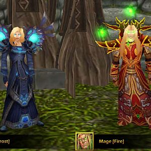 Frost Mage New Shoulder (From Distant Land Staff) and Fire Mage New Skin (Combination between Kael'thas Skin and Mage Tier 13 - Time's Lord Skin)