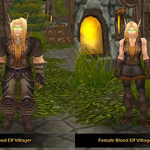 New Generic Villager Race: Male Blood Elf and Female Blood Elf