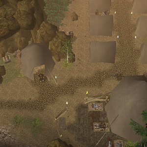 A small military camp just outside of Fort Barrows. This is the last outpost before trekking into the heart of the Callienth wilderness.