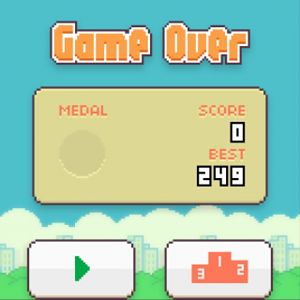 My high score on flappy bird