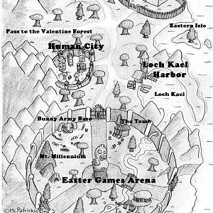 The Map of Easterland, created by the McPatrickus bros., a week before the 2014 Easter Games begun.

Description of the Area:
Located south of the