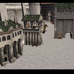 Combining different buildings and Walls. Also shows arms dealers. (Fingolfin's Buildings)