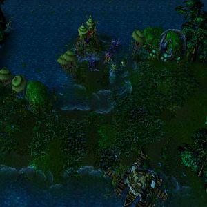A little creep camp decoration in the map Severed Isles.