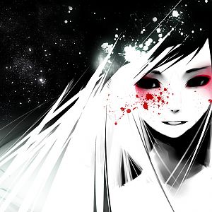 Red Face Dark Girl Anime Wallpaper