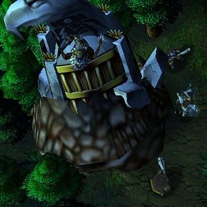 Gryphon Keep. In order to get the dwarves, you need Buzan to get near their leader, Modi Stonesmith.