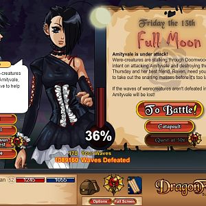 A new day dawns... Our allies have made it to 36%, with 14% remaining to reach the special war quest. :)

Personal wave count: 170 (with 0 rare wave