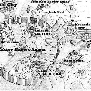 The Map of the border regions between Easterland and the barbaric Southern Continent, completed by Clurey McPatrickus, at the beginning of summer 2014