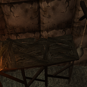 This rope can be cut from this platform. The bag falls and drops some loot. I like to use regular models and make them into units to give them "animat
