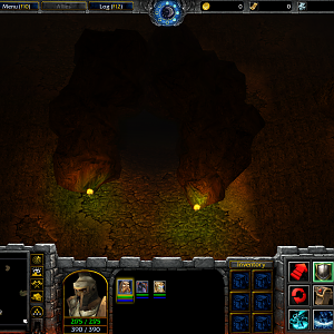 An Ingame screenshot of The Hole that leads to an evil creature's lair.