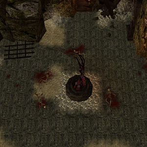 A disembodied arm reaching up from the depths under the catacombs. This arm will extend out of the well once you come near it. It has some abilities l