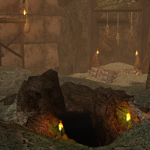 I newer picture of The Hole. The people of Callienth who created the catacombs began to dig deeper and deeper into the earth. They were forced to aban