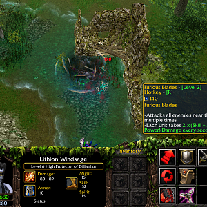 This is Lithion's Ultimate ability. He swirls around slashing furiously in all directions. A little tricky dummy work makes him look like a blur that