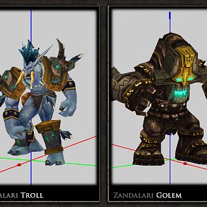 Experimental Geomerging: Zandalari Troll and Golem
- Troll recreation mesh size: 149 kb
- Golem recreation mesh size: 109 kb