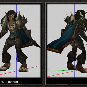 Worgen Rogue, Geomerged based off from Human Male mesh.

Mesh final recreation size: 180 kb