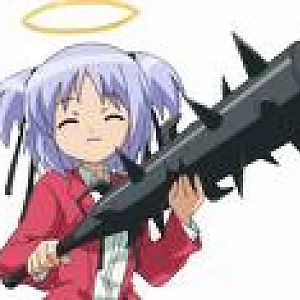 Bokusatsu Tenshi Dokuro Chan

... or "Club to death angel" xD
Anime is hillarious