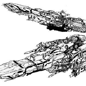 The original SDF-1 Macross in its ship form.
