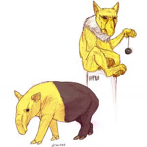 Drowzee and Hypno by RtRadke