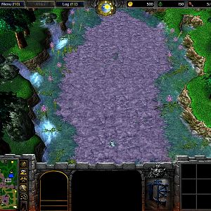 A pond with small waterfalls