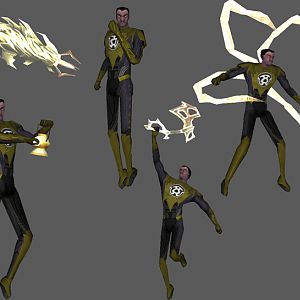 Sinestro requested by my mate Andrew, animations are based on the Skills of his Project.
Used for him a Base Mesh I made out of NeilCatorce models wi