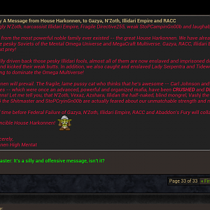 A Message from House Harkonnen to Gazya, N'Zoth, Illidari Empire and RACC.