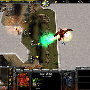 A Baron of Hell throwing a green death bolt