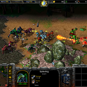 Nerubian forces fighting the Blackrock orcs