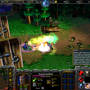 The Warlock throwing a fel fireball