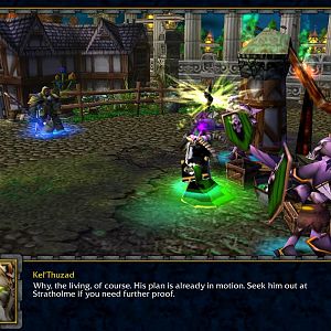 The City of Andorhal invaded by the Cult of the Damned. Kel'Thuzad explains the Cult's doing after distributing the plague and killing so many innocen