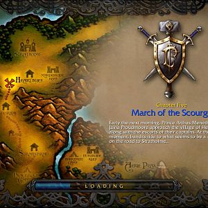 Finally here, Chapter Five: March of the Scourge's loading screen.