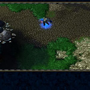 Prince Arthas Menethil walking on a lonely road to Stratholme after ordering Captain Luc Valonforth to remain behind. He is marching to catch up with