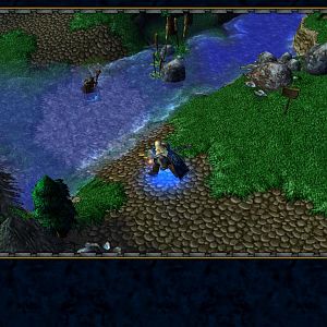 Prince Arthas Menethil walking on a lonely road to Stratholme after ordering Captain Luc Valonforth to remain behind. He is marching to catch up with