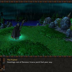 The Cinematic with Medivh, this time with his own hero glow.