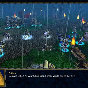 The original cinematic as it appears with the new encampment and terrain.