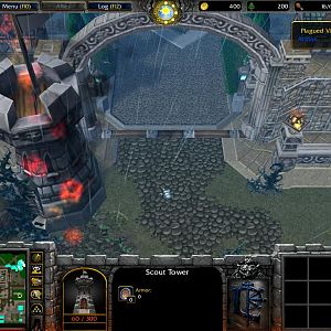 Stratholme's south entrance raided by the Undead Scourge and the Shadow Reavers.