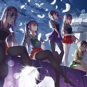yande.re 305385 akagi (kancolle) feet hiryuu (kancolle) japanese clothes kaga (kancolle) kantai collection lilikou souryuu (kancolle) thighhighs zuika