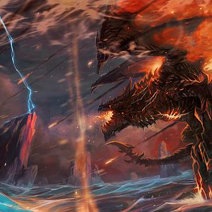 fire dragon in wow free desktop wallpaper 2560x1440