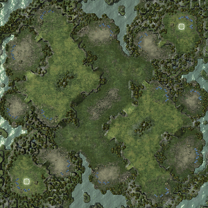 (2) Heaven's Plains

Map I designed specifically for Starbow.