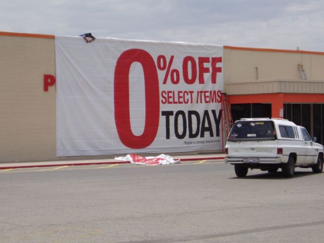 0% off everything