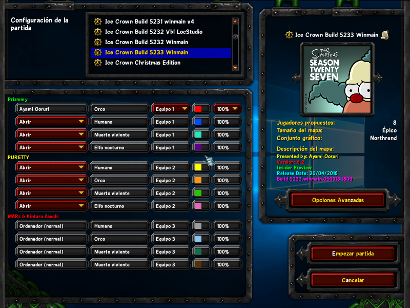 1. The Map Details on Game Settings.