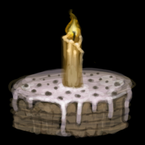 22nd BDay. I was at home alone bored and sad. So I drew myself a cake, since I will not get one as at previous birthday. No presents as well.