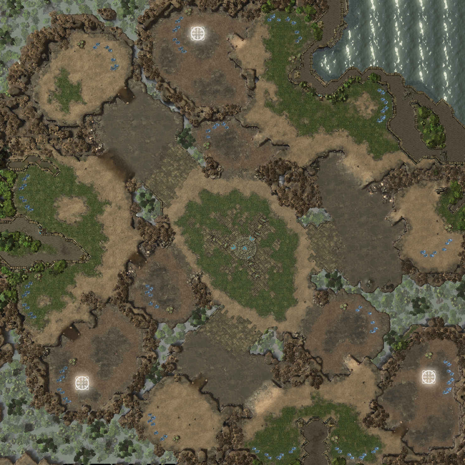 (3) Aztec

Map I ported from Brood War.