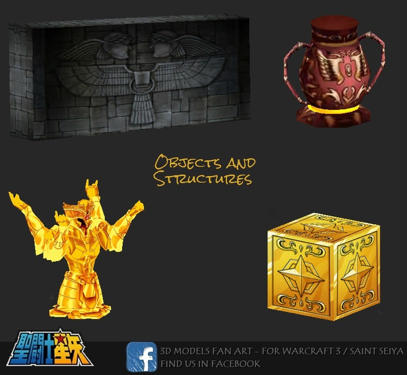 [3D Models] Objets and Structures Pack - Saint Seiya