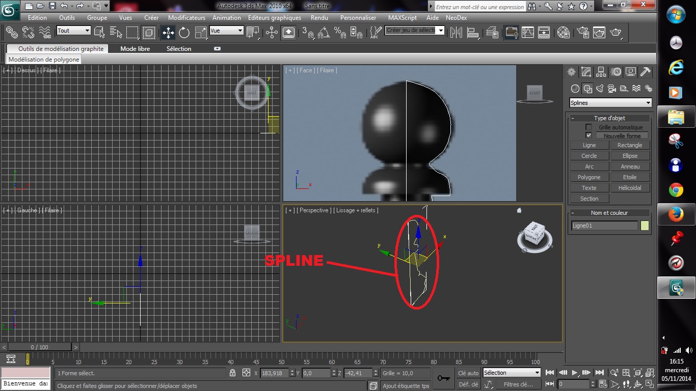 3DS max spline