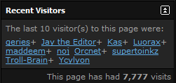 7777 visits!!!
WOOHOO!!!