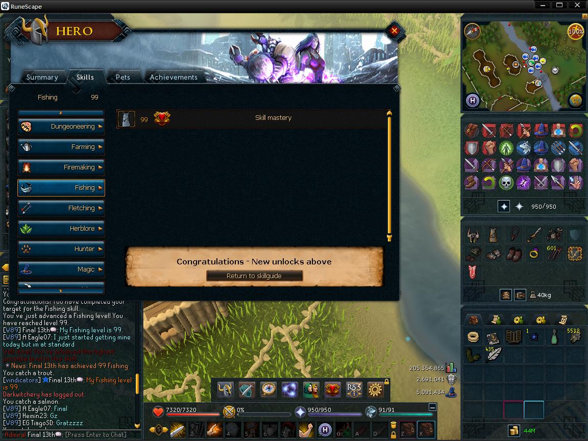 99 Fishing, achieved on the 21st of January, 2014. :) The 7th skill ticked off on my list, with 19 remaining.

Warm thank-you's for the '2flingfish'
