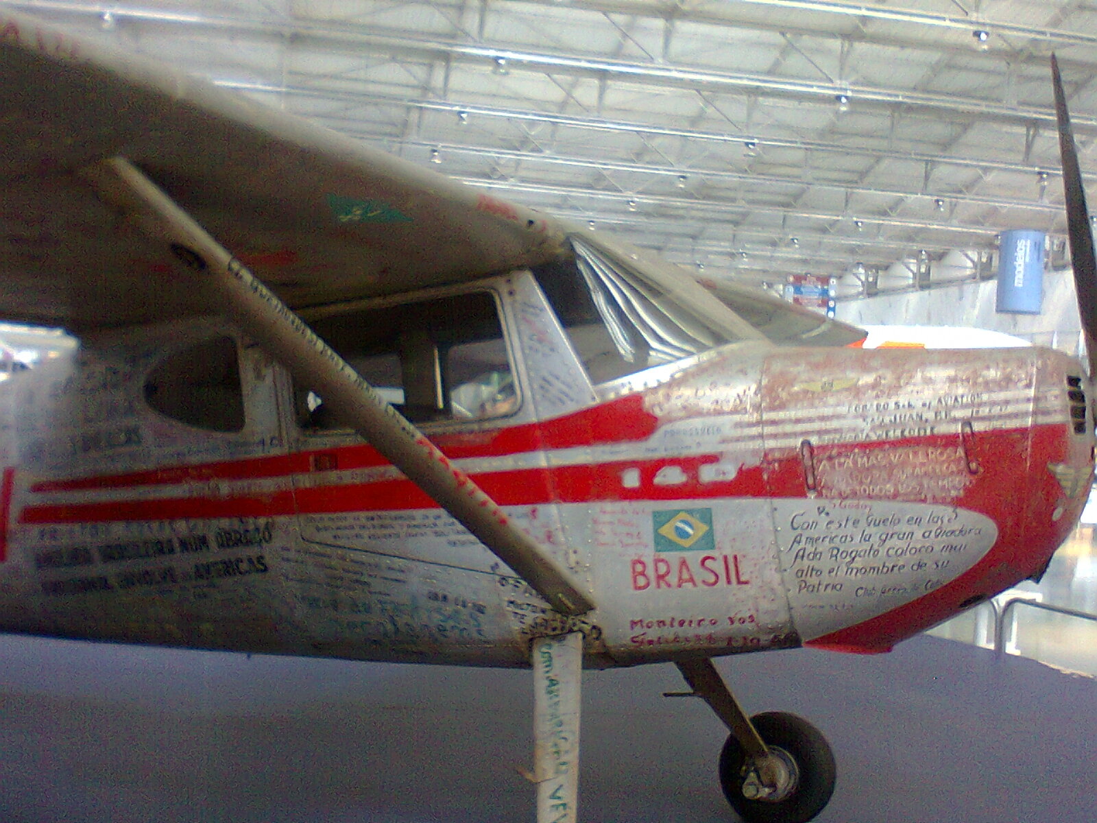 A Cessna used by a Brazillian woman to fly over South America (I guess).