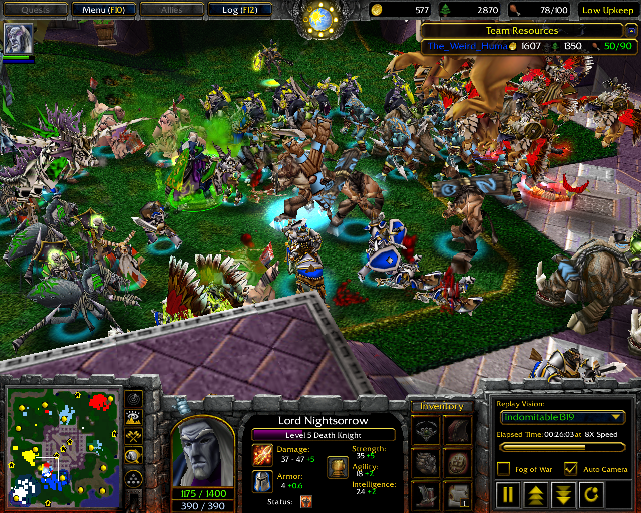 A clash between the four races, the two forces, and the heroes of each commander.