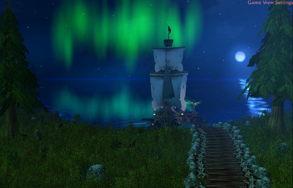 A cold peaceful night, and the aurora is easily visible, and the calm water gently reflects the aurora.