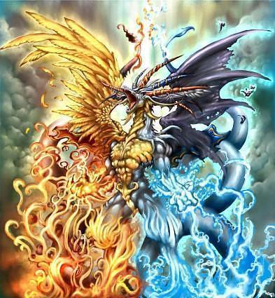 a cool Multi elements dragon