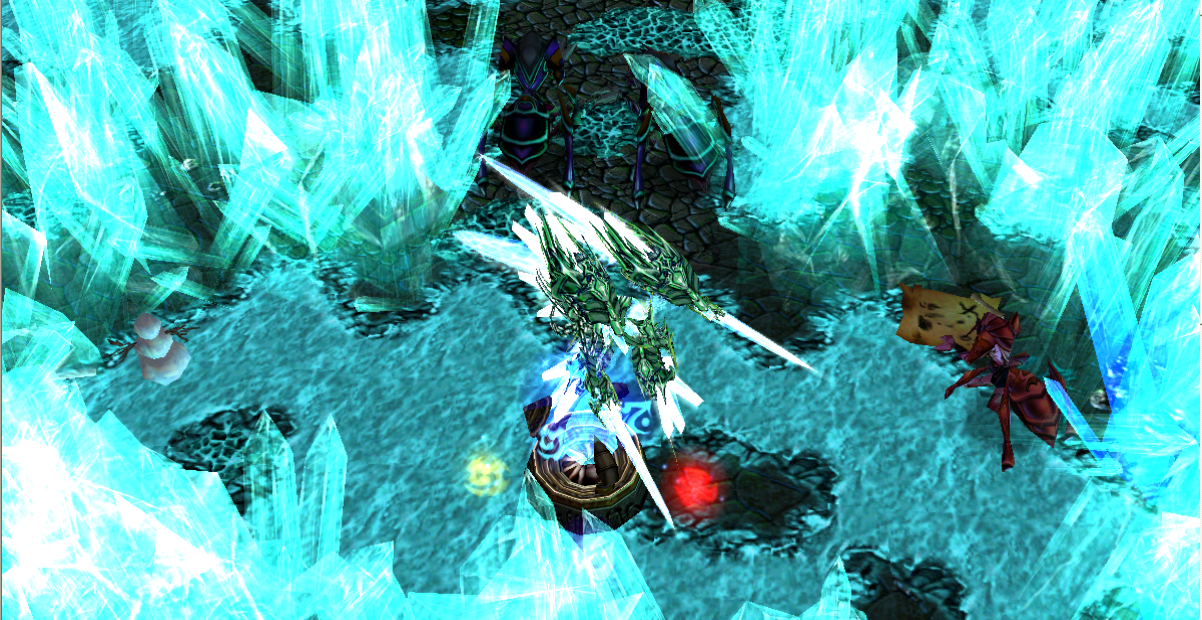 A day or two after the defeat of Ahune in the battlefield...

Somehow, the Crystal Being got teleported again to where he was.Then he moved a little